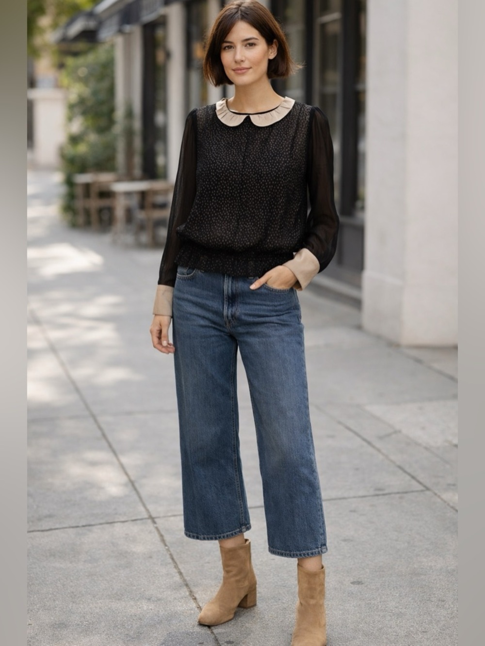 By Malene Birger Sheer Silk Blouse